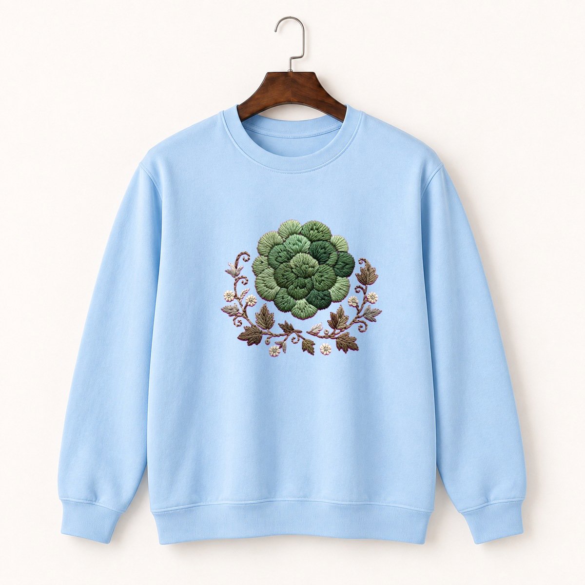 Woodland Moss Crewneck Sweatshirt 1