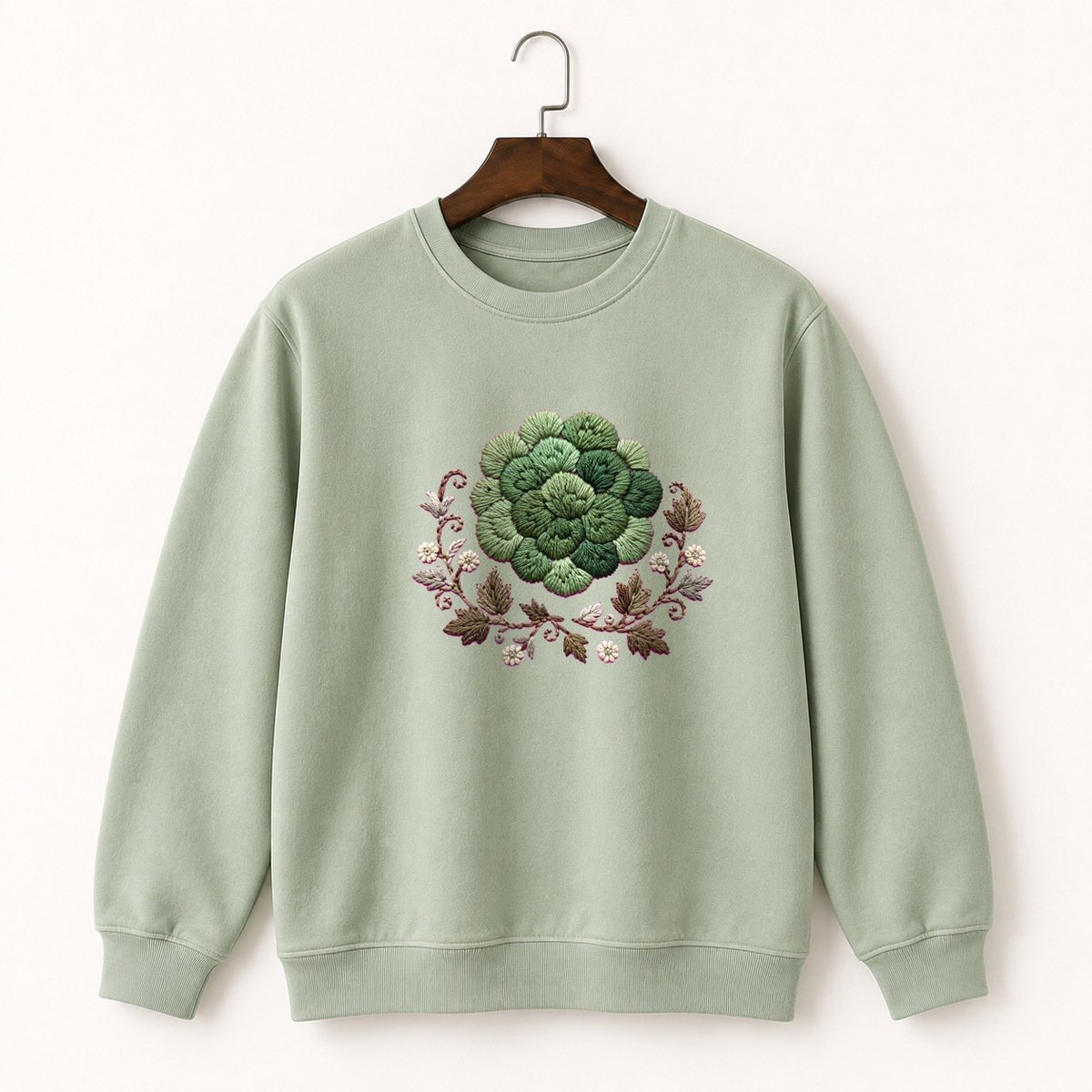 Woodland Moss Crewneck Sweatshirt 2
