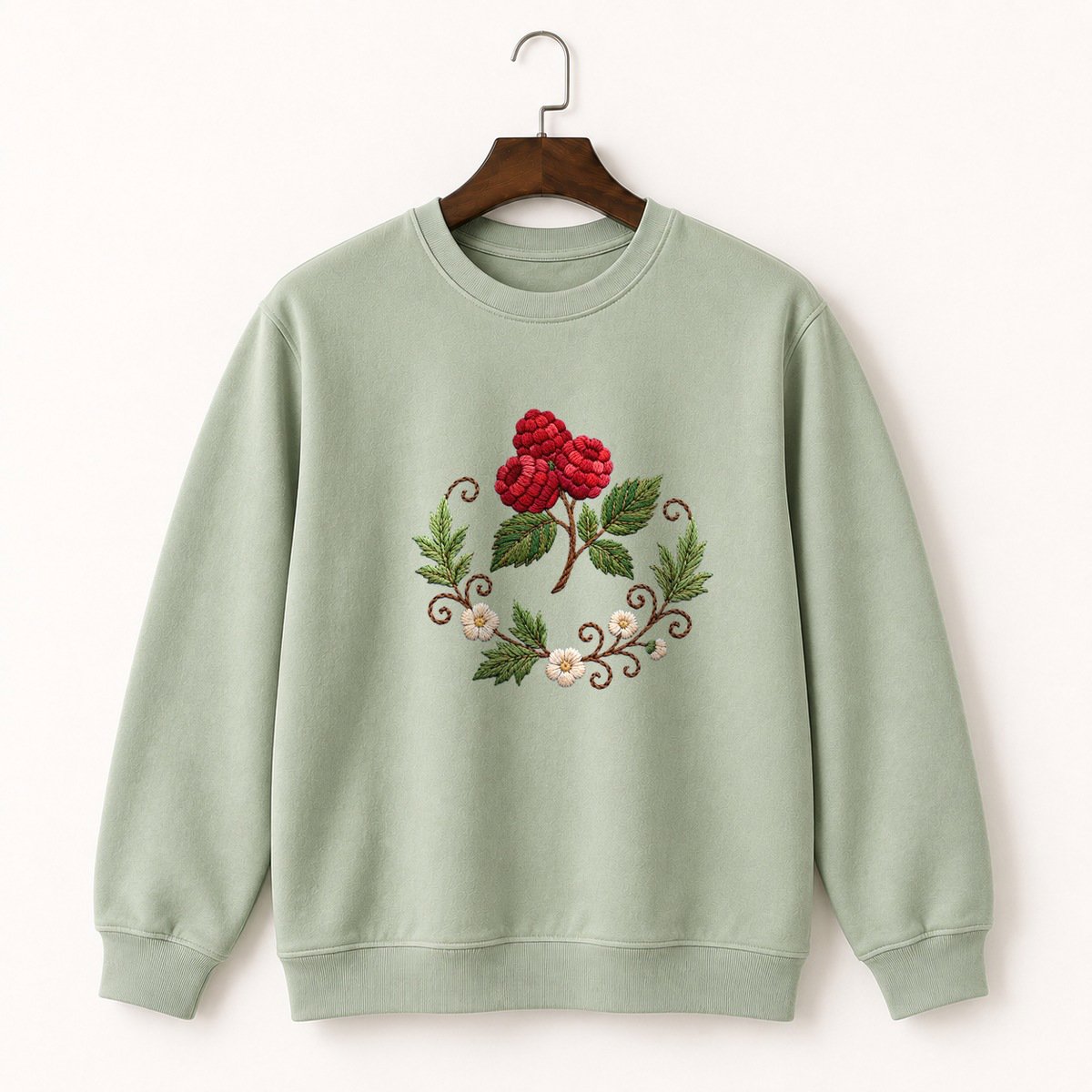 Raspberry Branch Crewneck Sweatshirt 2