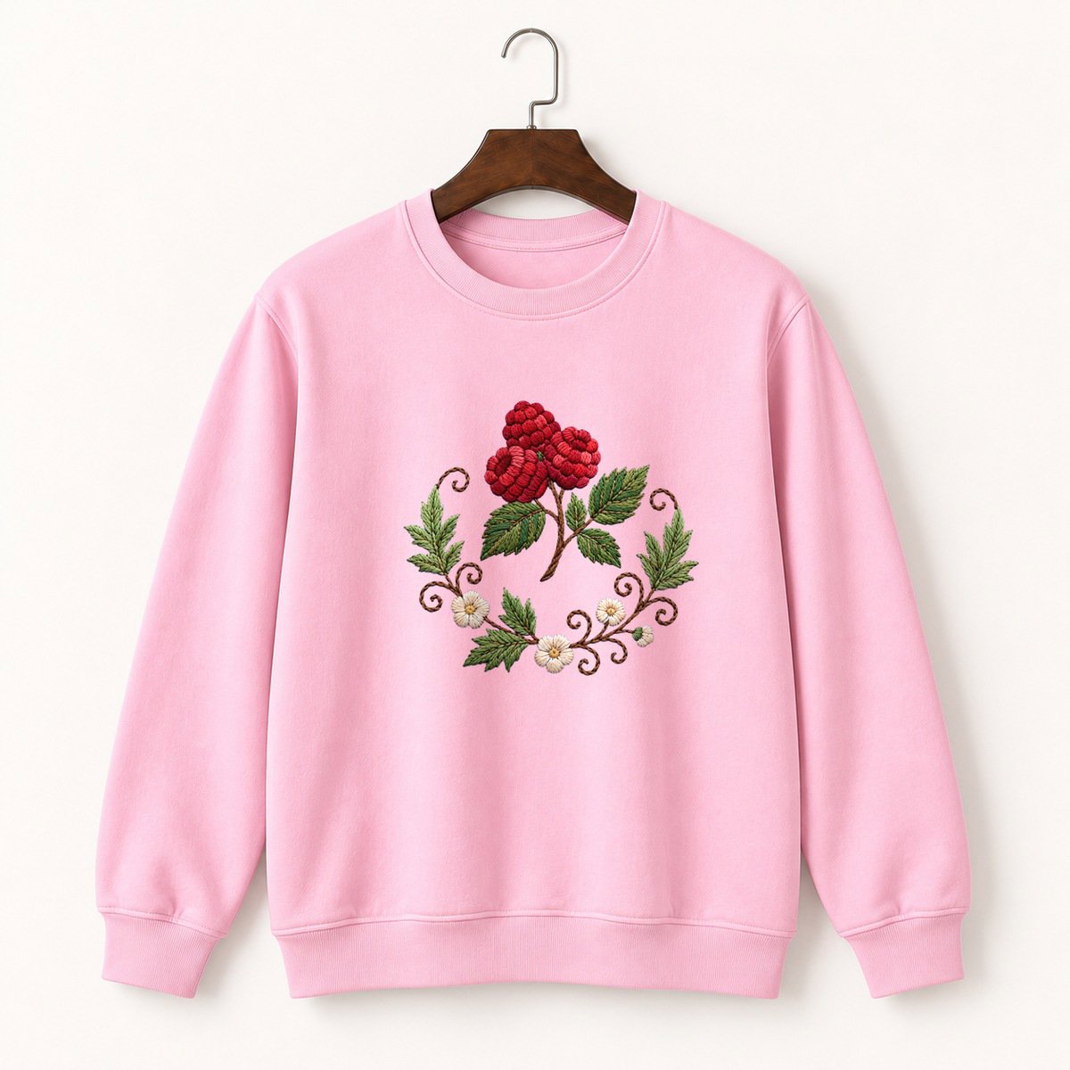 Raspberry Branch Crewneck Sweatshirt 4