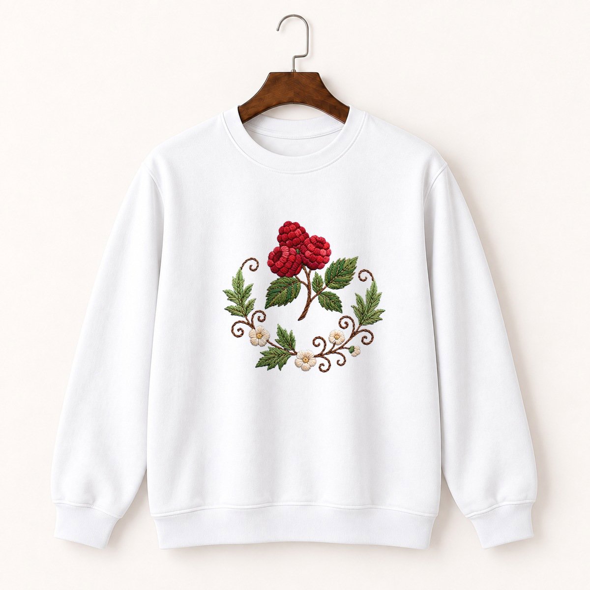 Raspberry Branch Crewneck Sweatshirt 5