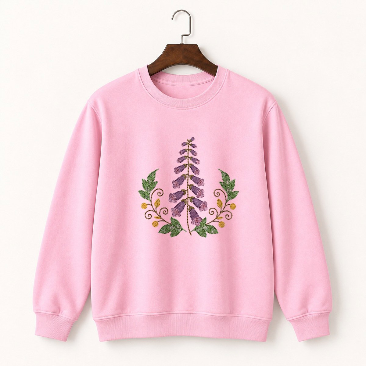 Foxglove Flower Crewneck Sweatshirt 4