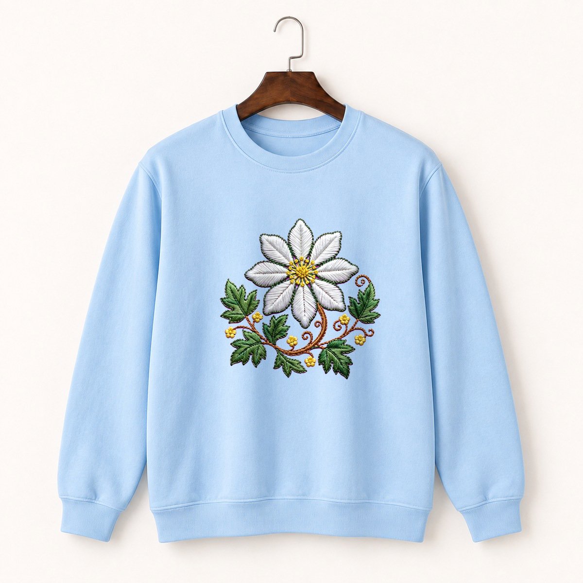 Bloodroot Flower Crewneck Sweatshirt 1
