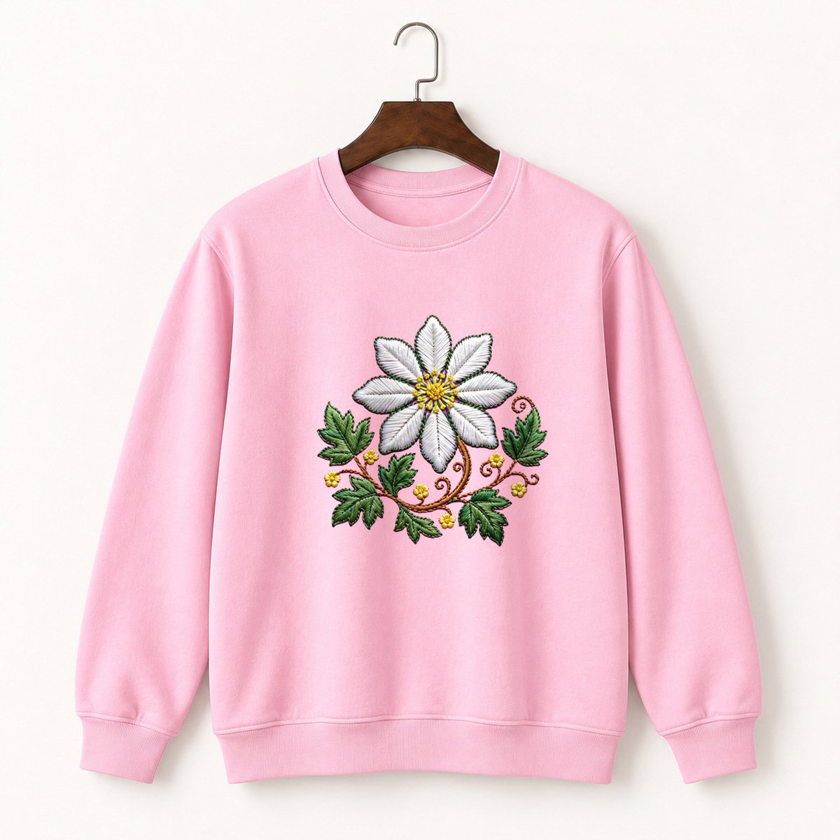 Bloodroot Flower Crewneck Sweatshirt 4