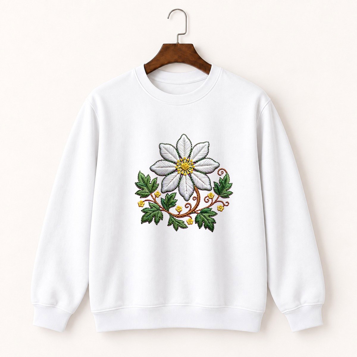 Bloodroot Flower Crewneck Sweatshirt 5