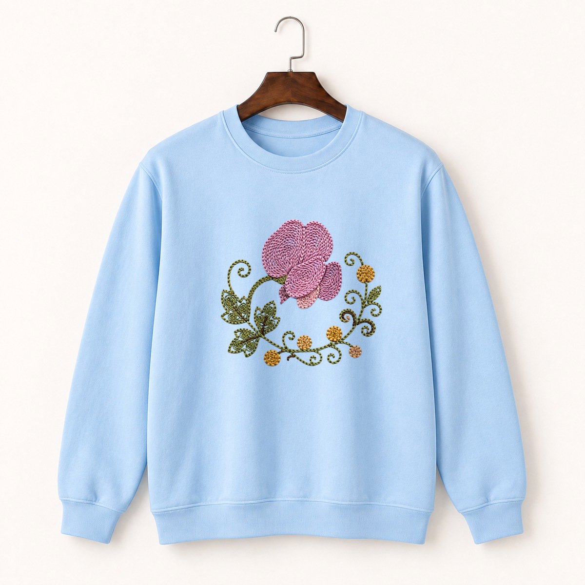 Sweet Pea Flower Crewneck Sweatshirt 1