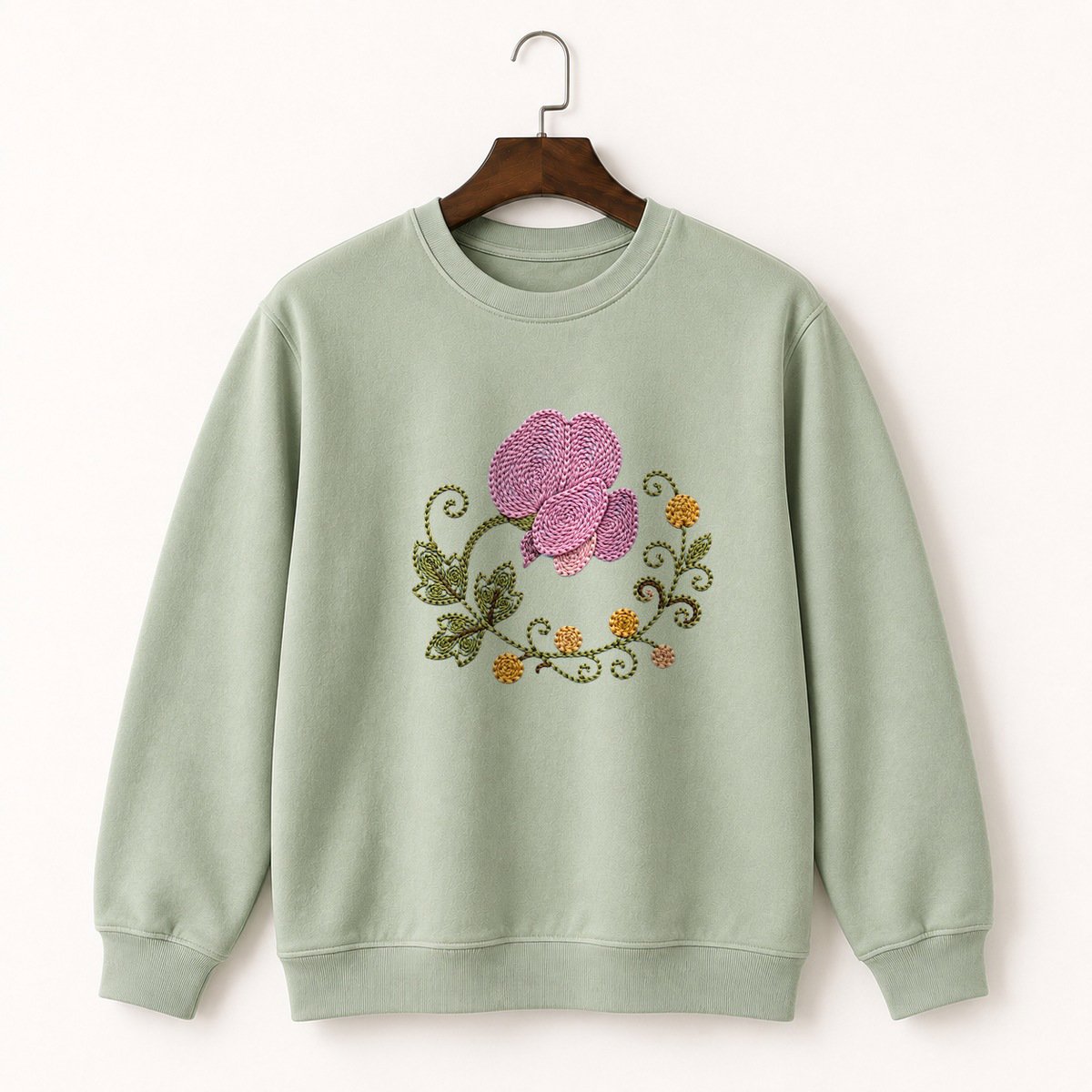 Sweet Pea Flower Crewneck Sweatshirt 2