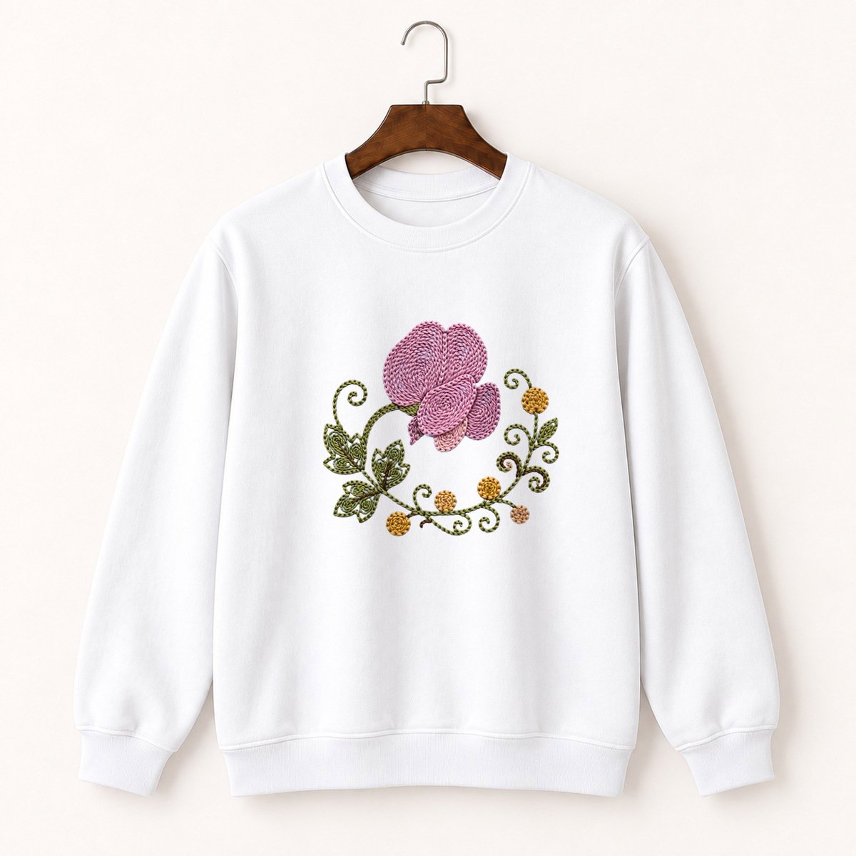Sweet Pea Flower Crewneck Sweatshirt 5