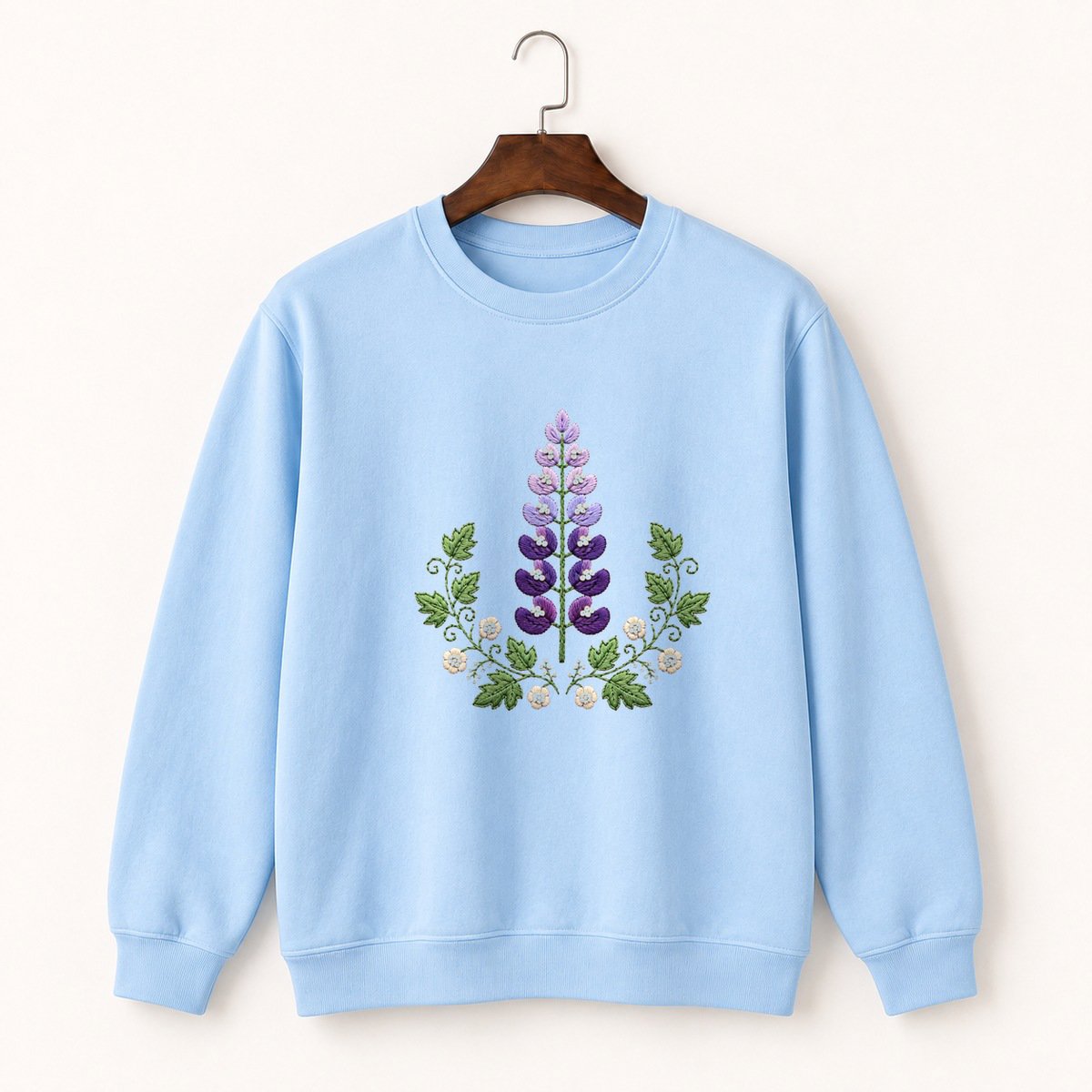 Lupine Flower Crewneck Sweatshirt 1