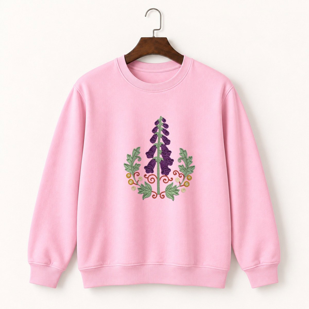 Foxglove Flower Crewneck Sweatshirt 4