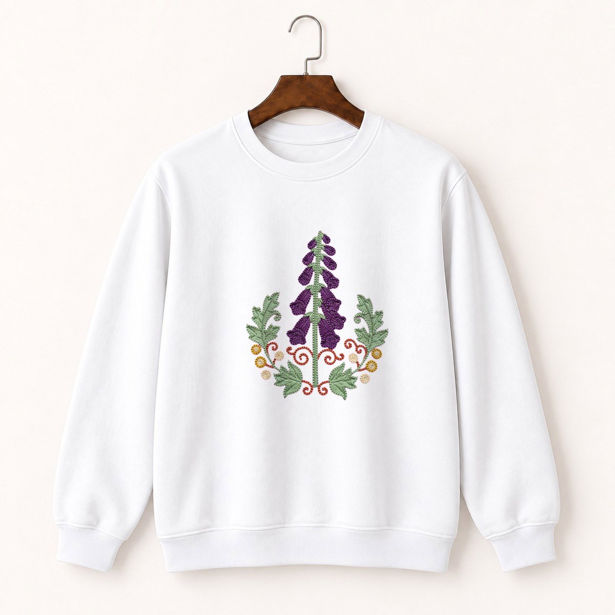 Foxglove Flower Crewneck Sweatshirt 5
