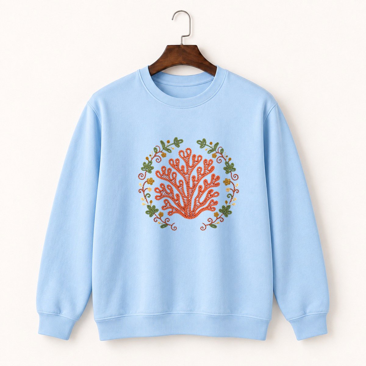 Coral Mushroom Crewneck Sweatshirt 1