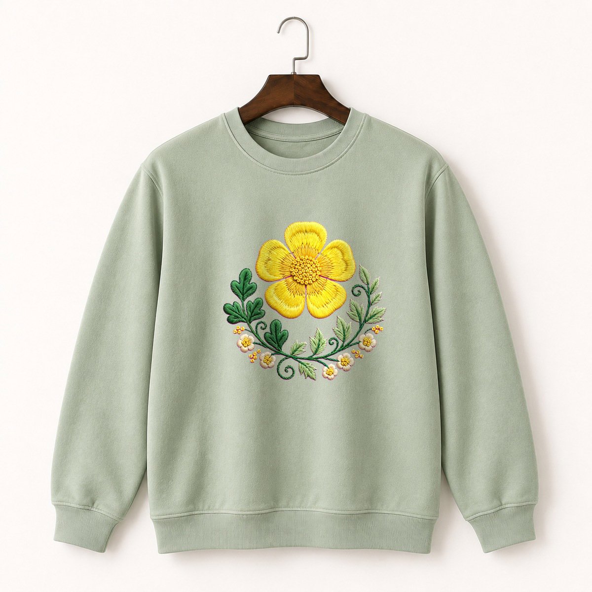 Buttercup Flower Crewneck Sweatshirt 2
