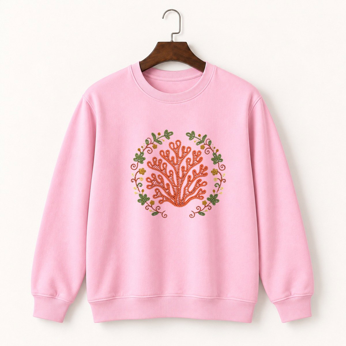Coral Mushroom Crewneck Sweatshirt 4