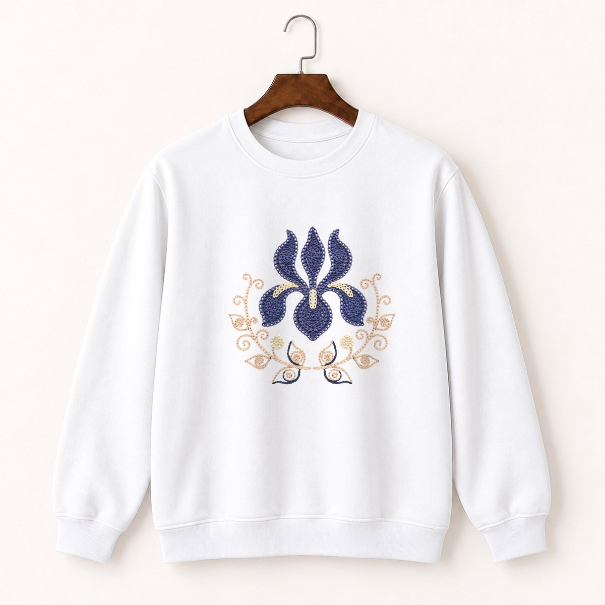 Iris Flower Crewneck Sweatshirt 5