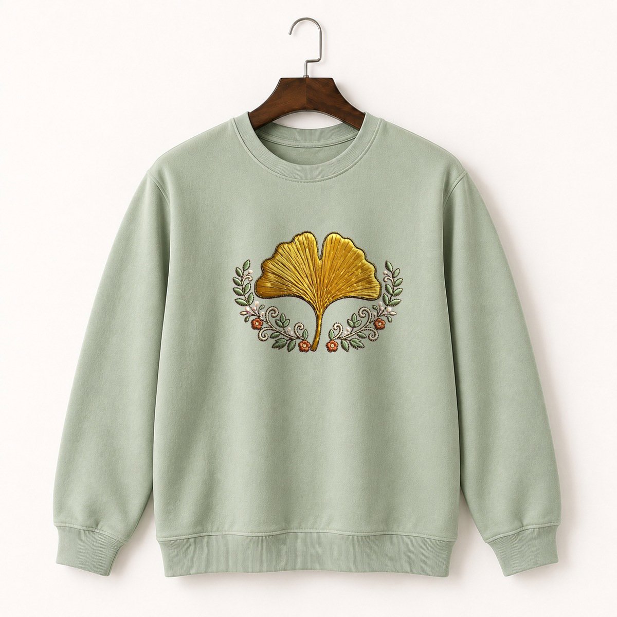 Ginkgo Leaf Crewneck Sweatshirt 2