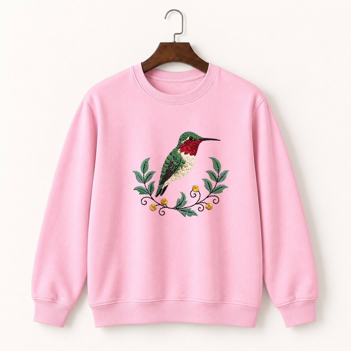 Ruby-Throated Hummingbird Crewneck Sweatshirt 4