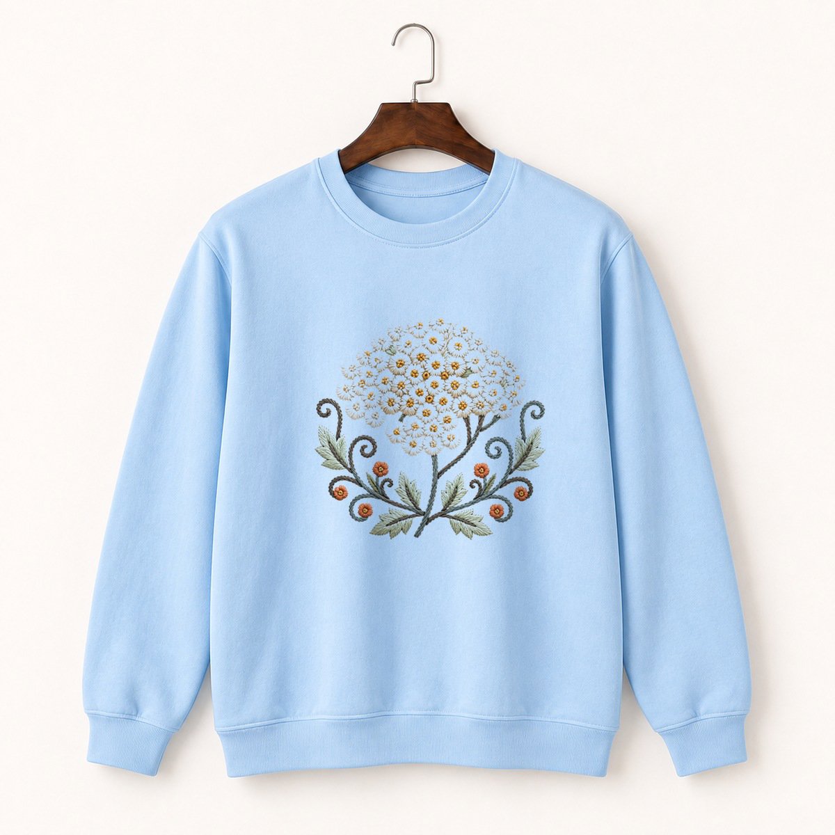 Yarrow Flower Crewneck Sweatshirt 1