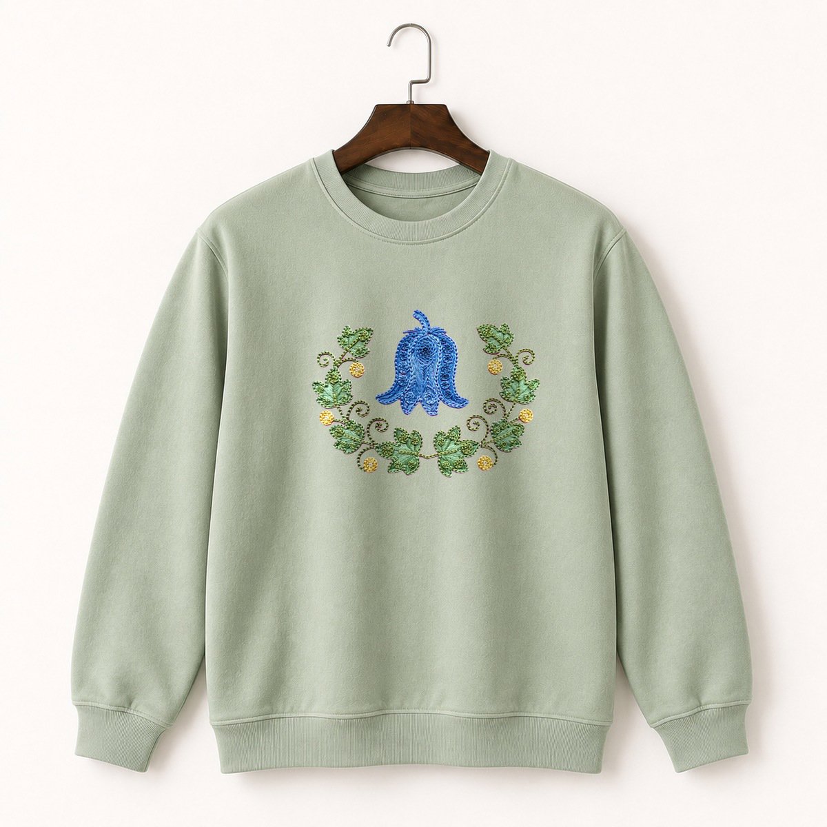 Bluebell Flower Crewneck Sweatshirt 2