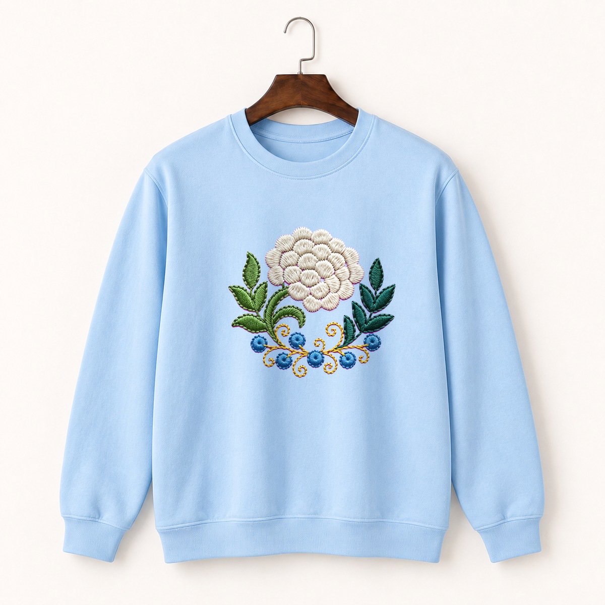Yarrow Flower Crewneck Sweatshirt 1