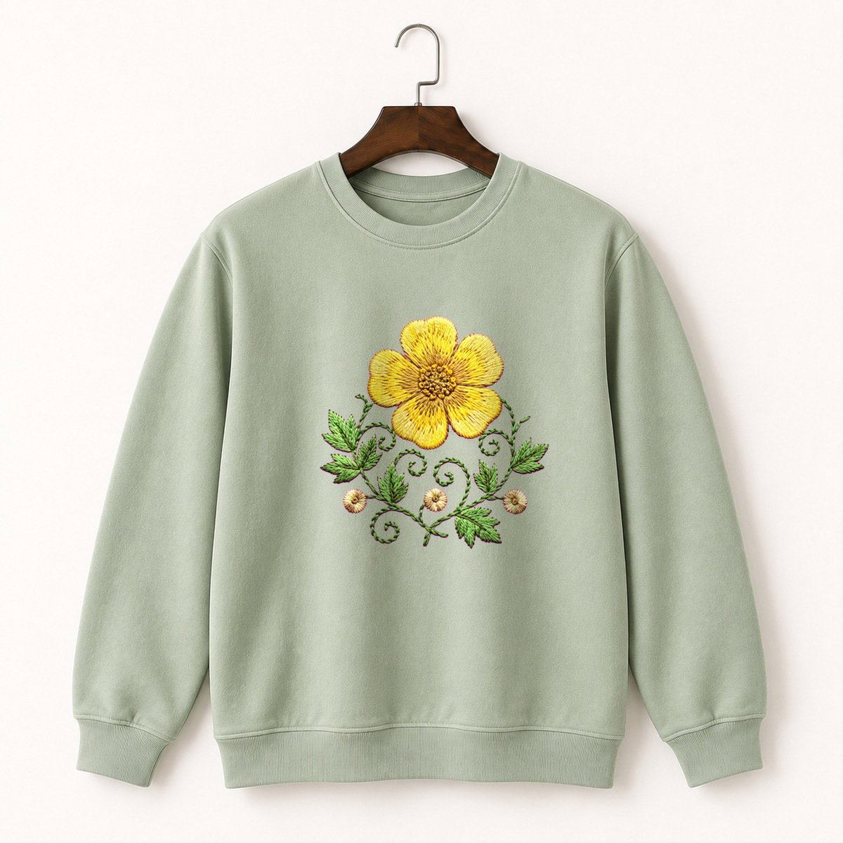 Buttercup Flower Crewneck Sweatshirt 2