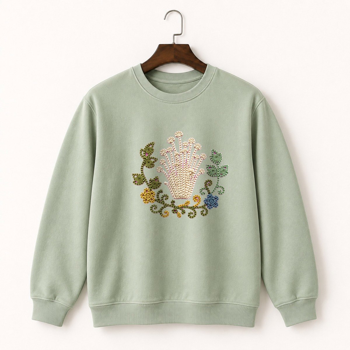 Enoki Mushroom Crewneck Sweatshirt 2