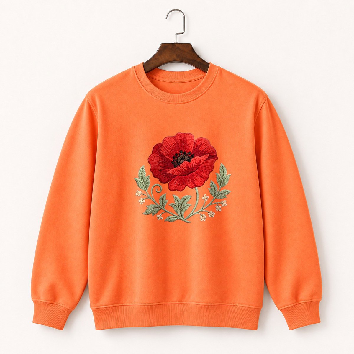Poppy Flower Crewneck Sweatshirt 3