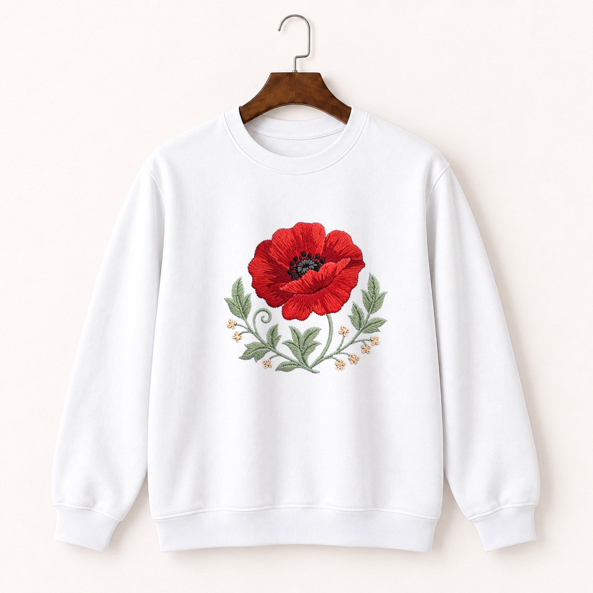 Poppy Flower Crewneck Sweatshirt 5