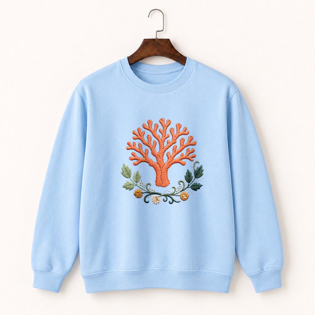 Coral Mushroom Crewneck Sweatshirt 1