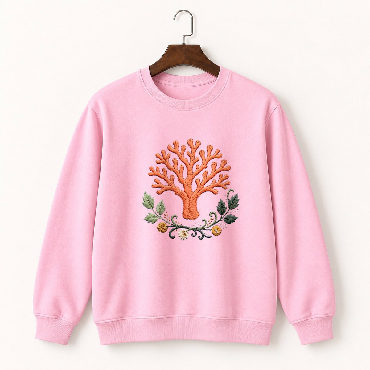 Coral Mushroom Crewneck Sweatshirt 4