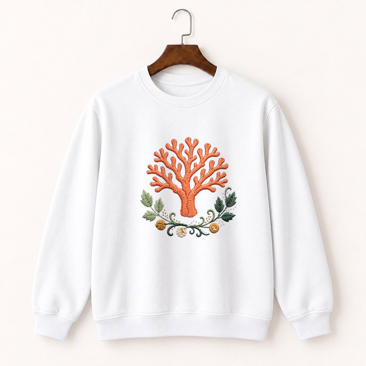 Coral Mushroom Crewneck Sweatshirt 5