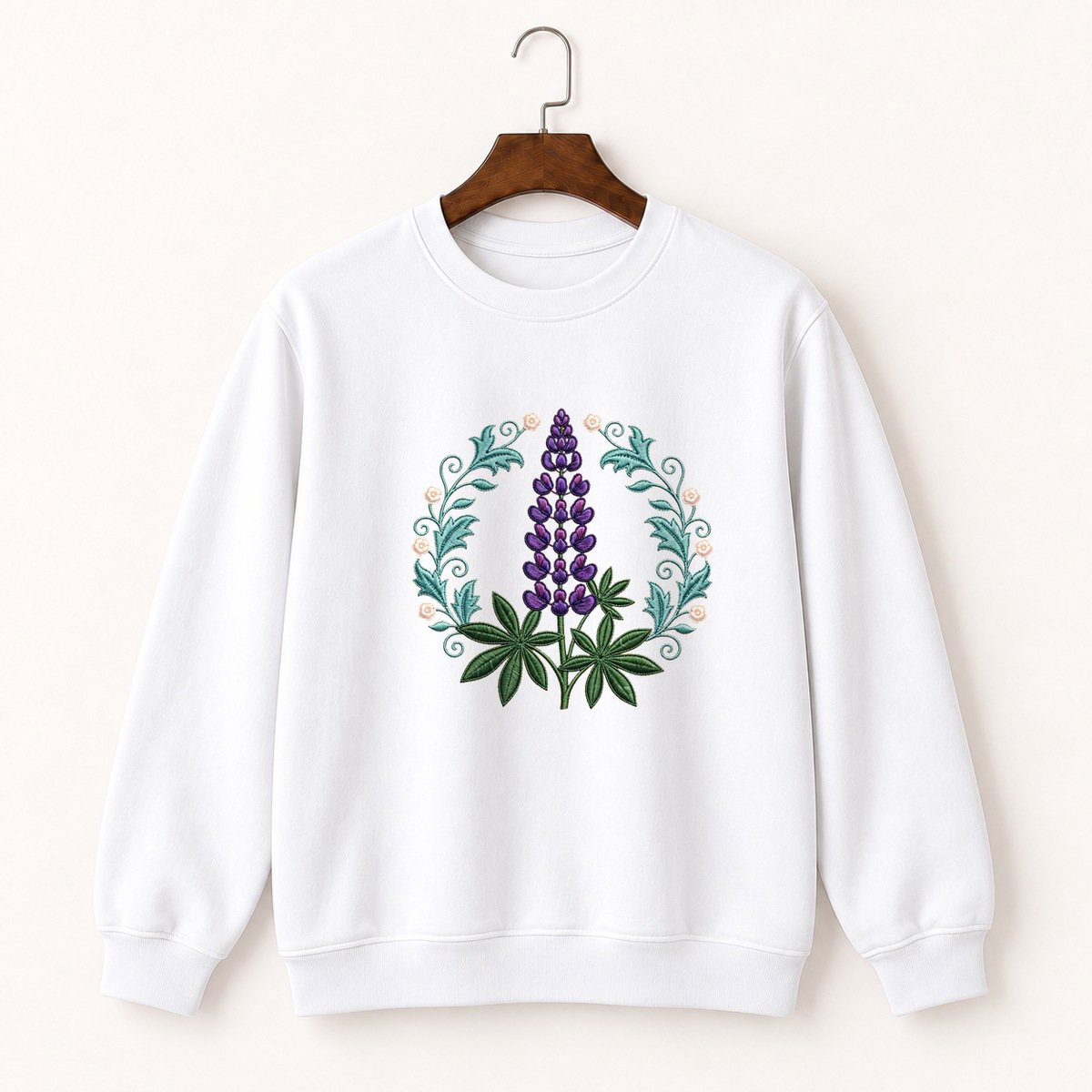 Lupine Flower Crewneck Sweatshirt 5