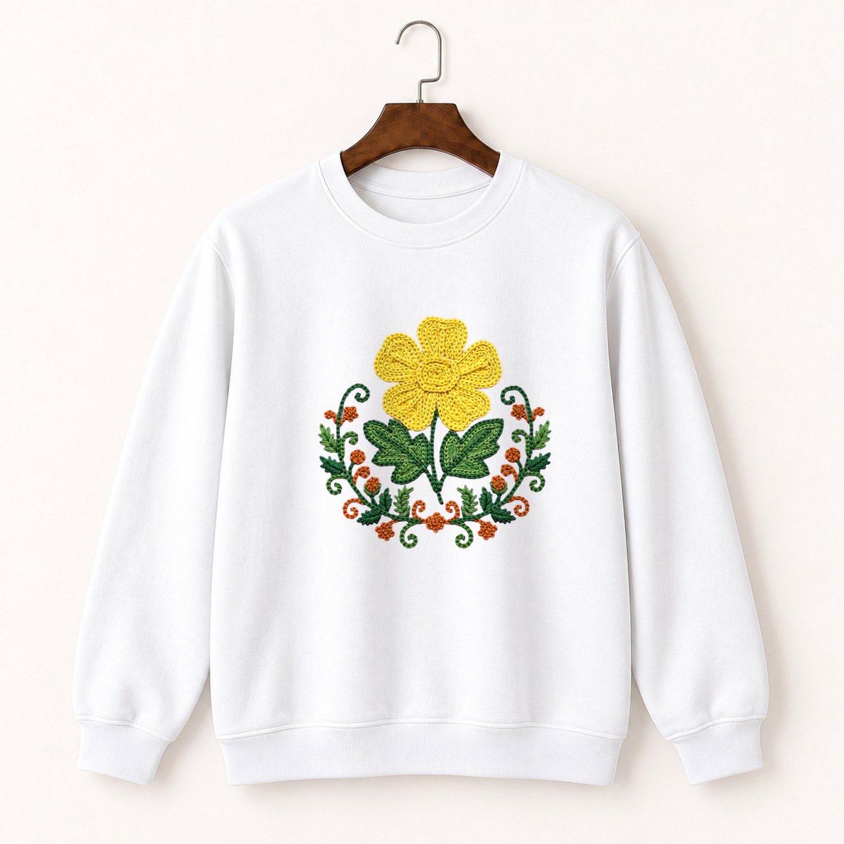 Buttercup Flower Crewneck Sweatshirt 5