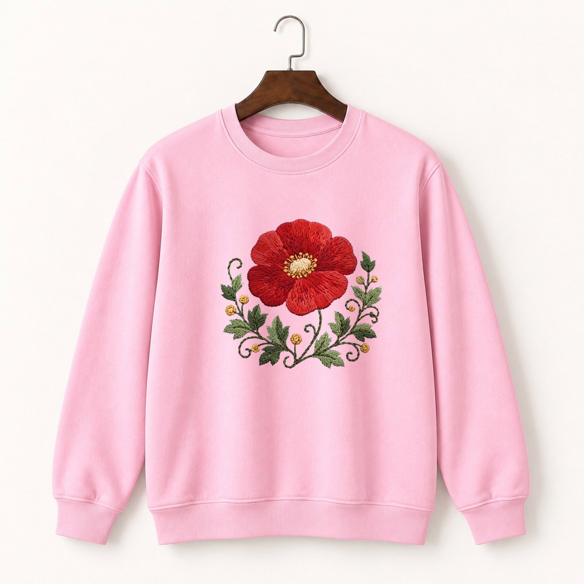 Poppy Flower Crewneck Sweatshirt 4