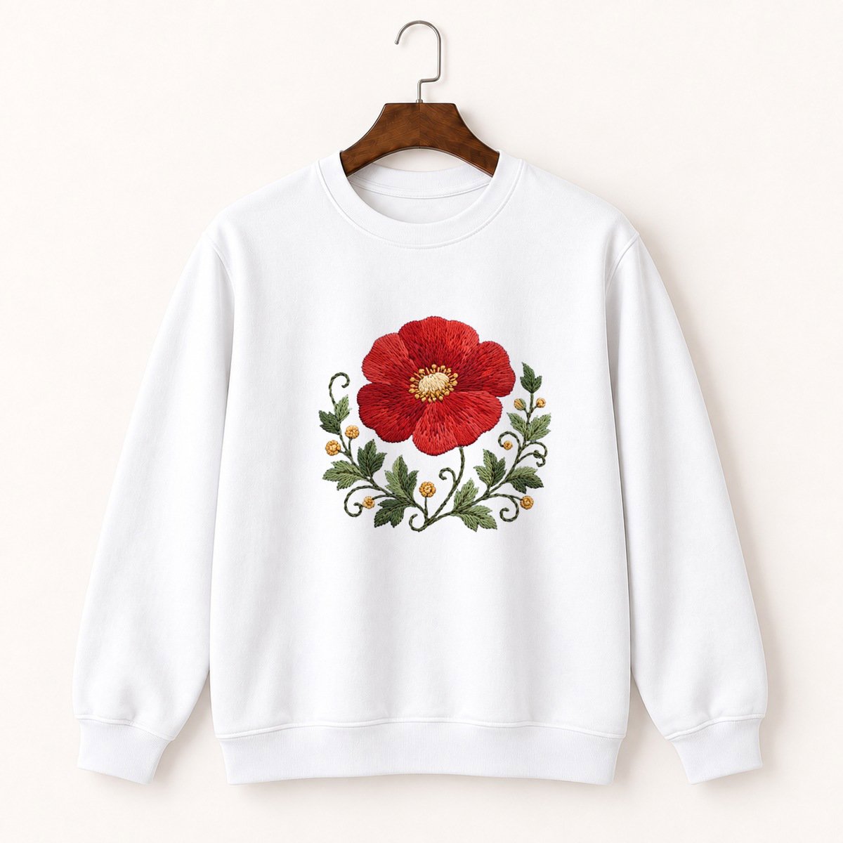 Poppy Flower Crewneck Sweatshirt 5
