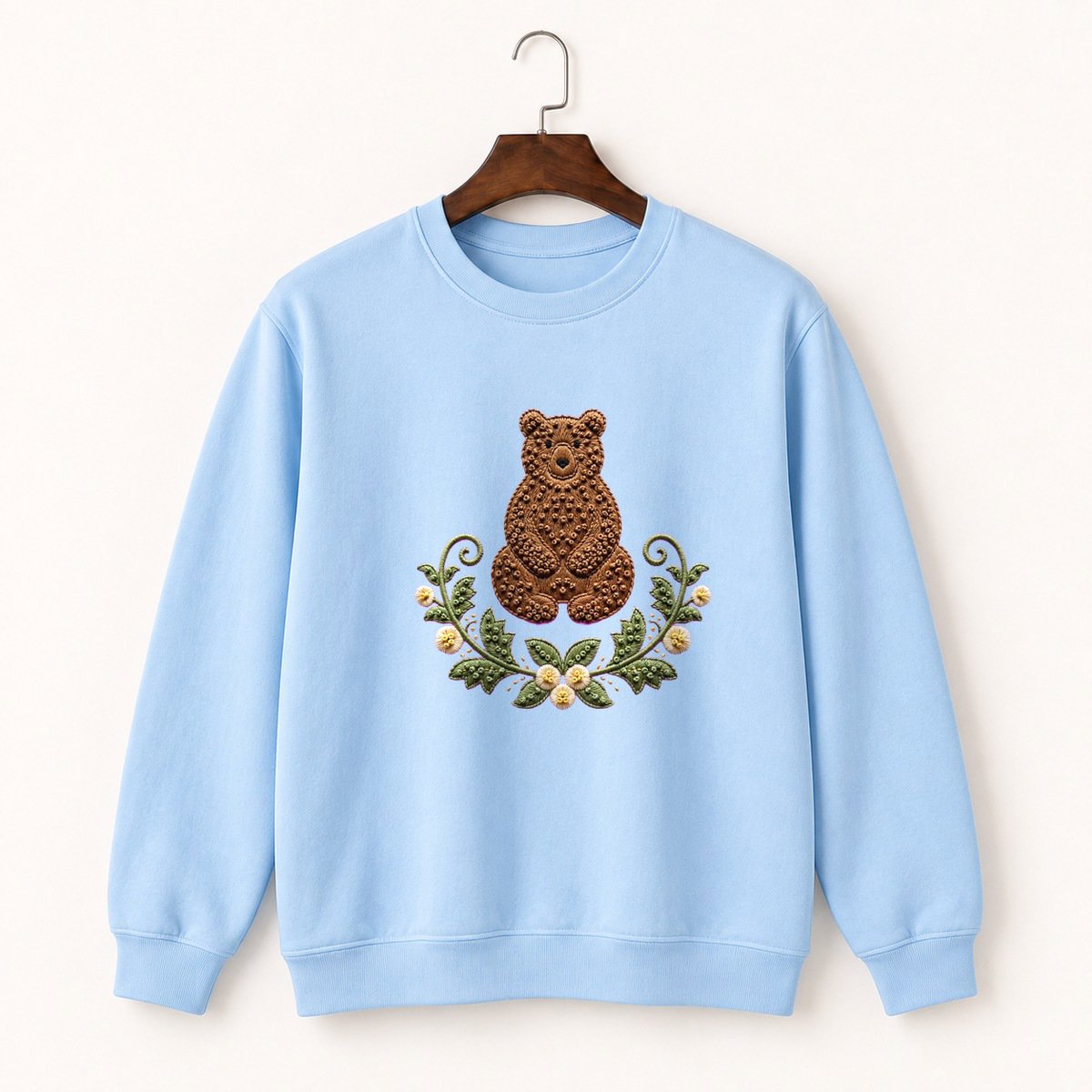 Woodland Bear Crewneck Sweatshirt 1