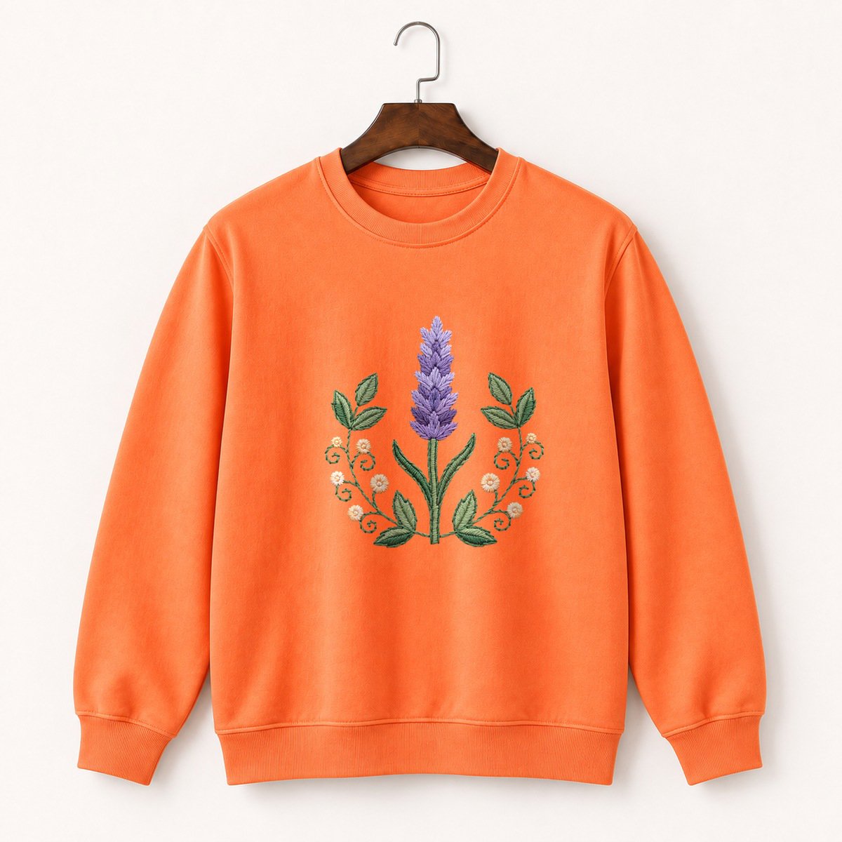 Lavender Flower Crewneck Sweatshirt 3