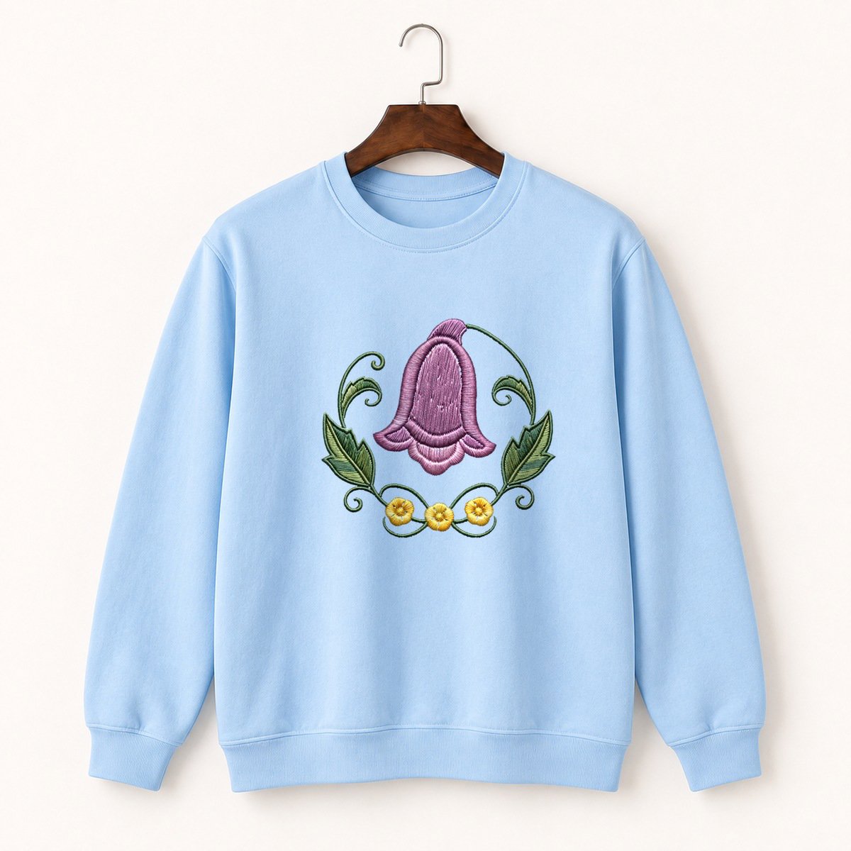 Foxglove Flower Crewneck Sweatshirt 1