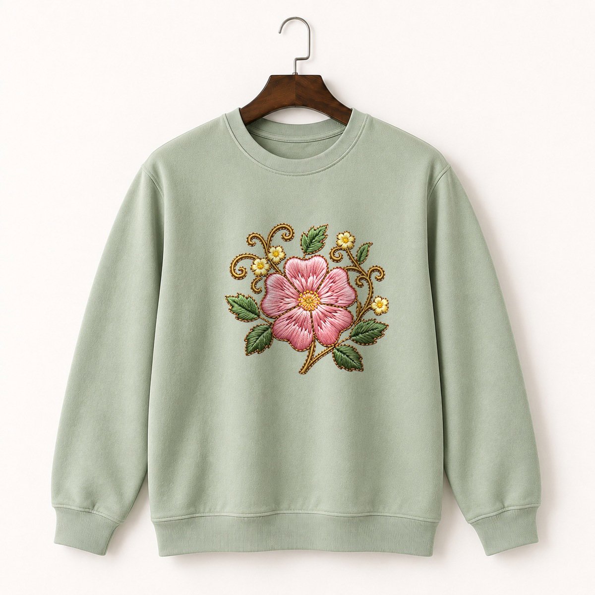 Wild Rose Flower Crewneck Sweatshirt 2