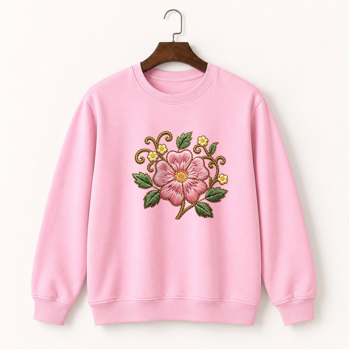 Wild Rose Flower Crewneck Sweatshirt 4