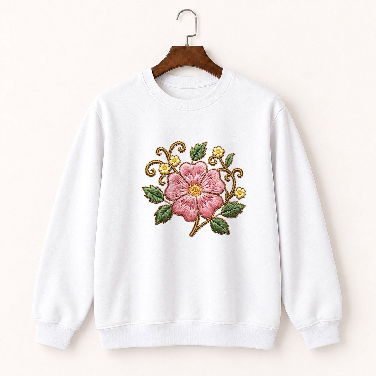 Wild Rose Flower Crewneck Sweatshirt 5