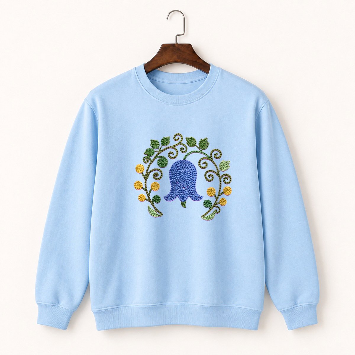 Bluebell Flower Crewneck Sweatshirt 1