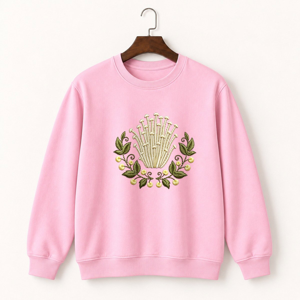 Enoki Mushroom Cluster Crewneck Sweatshirt 4