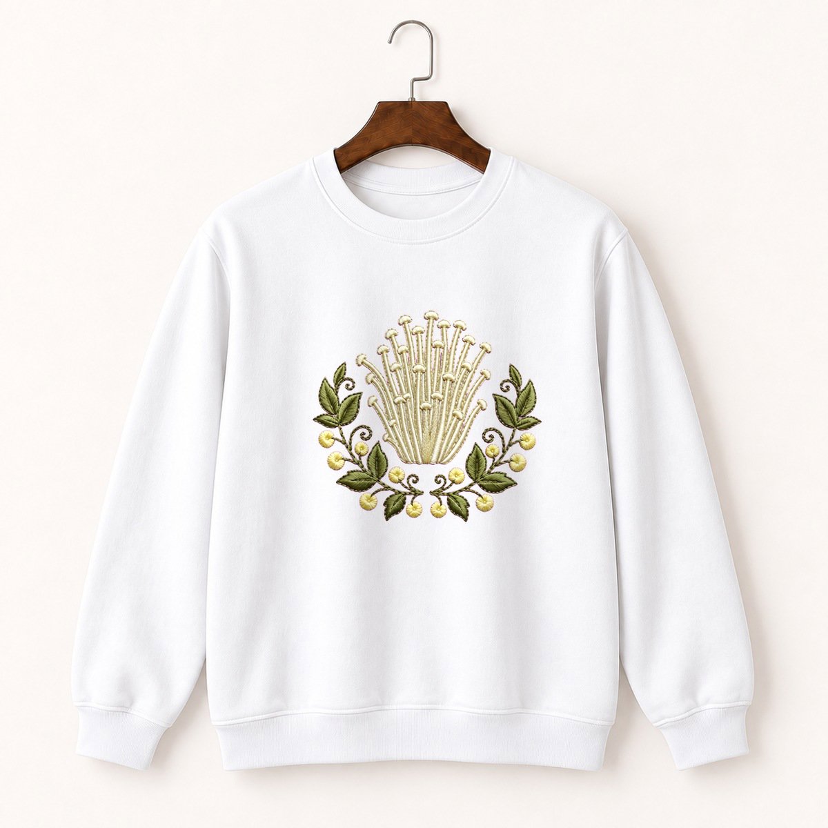 Enoki Mushroom Cluster Crewneck Sweatshirt 5