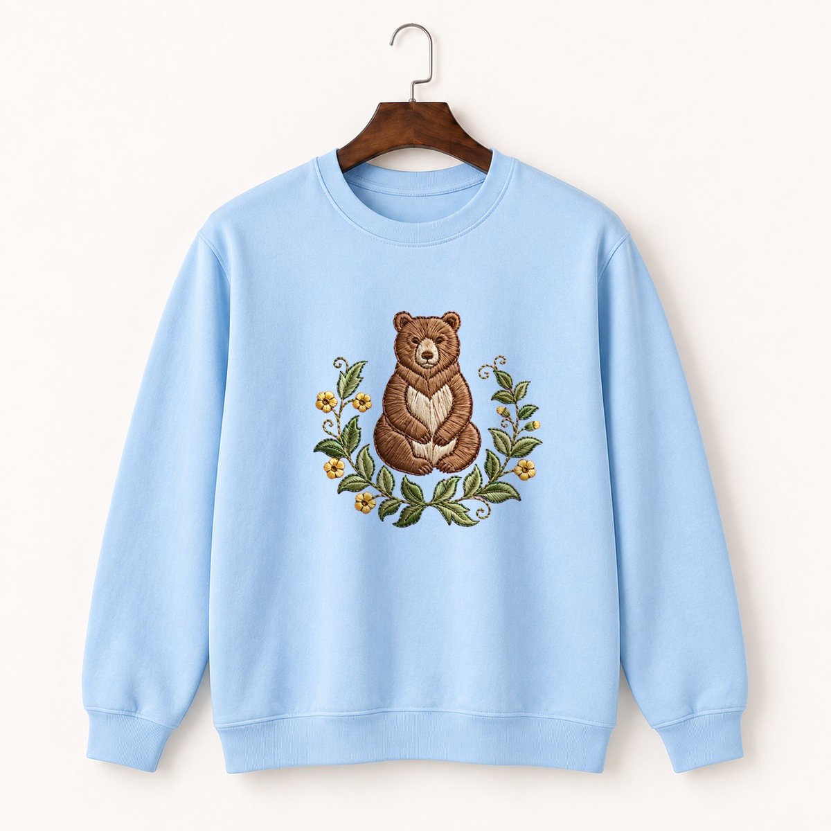 Woodland Bear Crewneck Sweatshirt 1