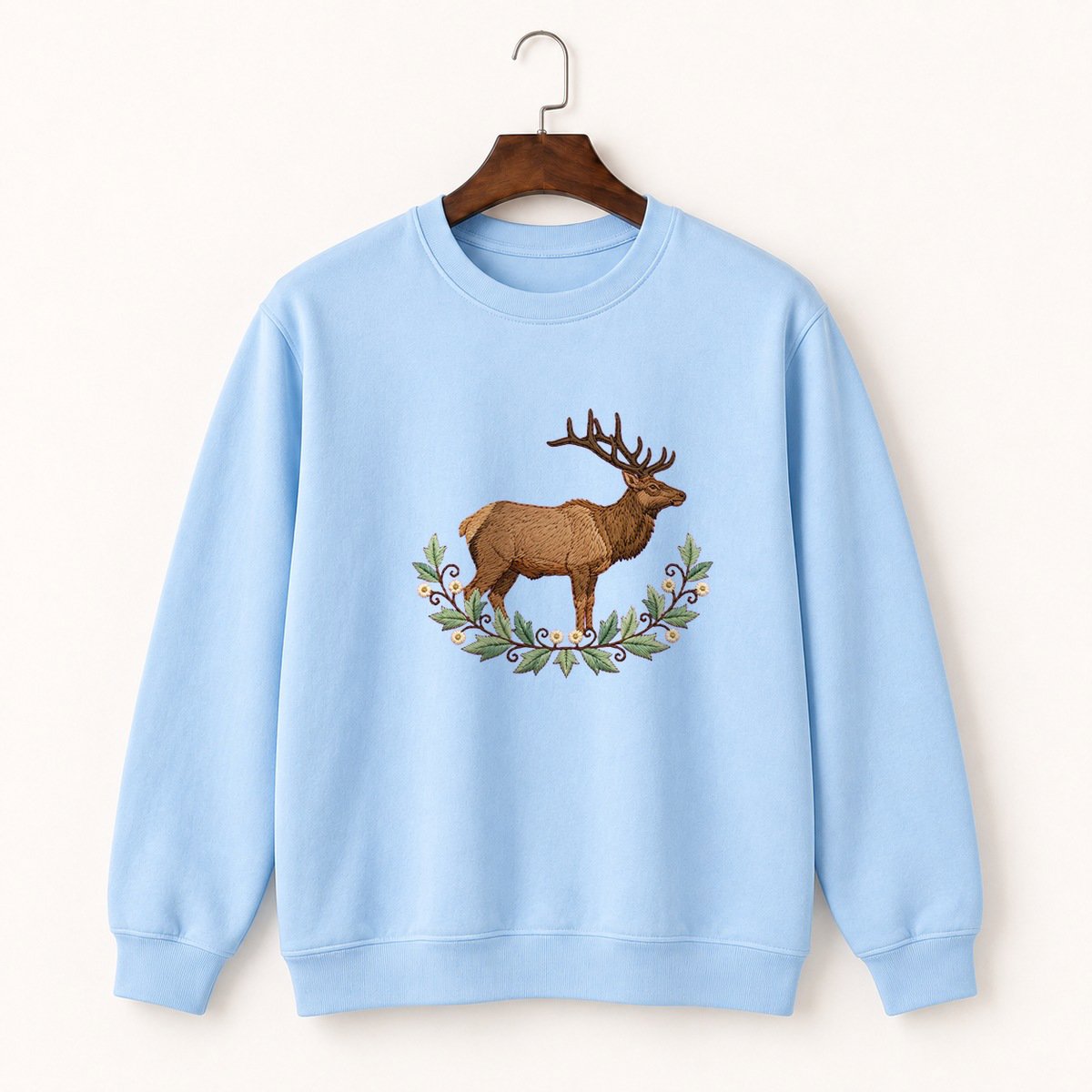 Woodland Elk Crewneck Sweatshirt 1