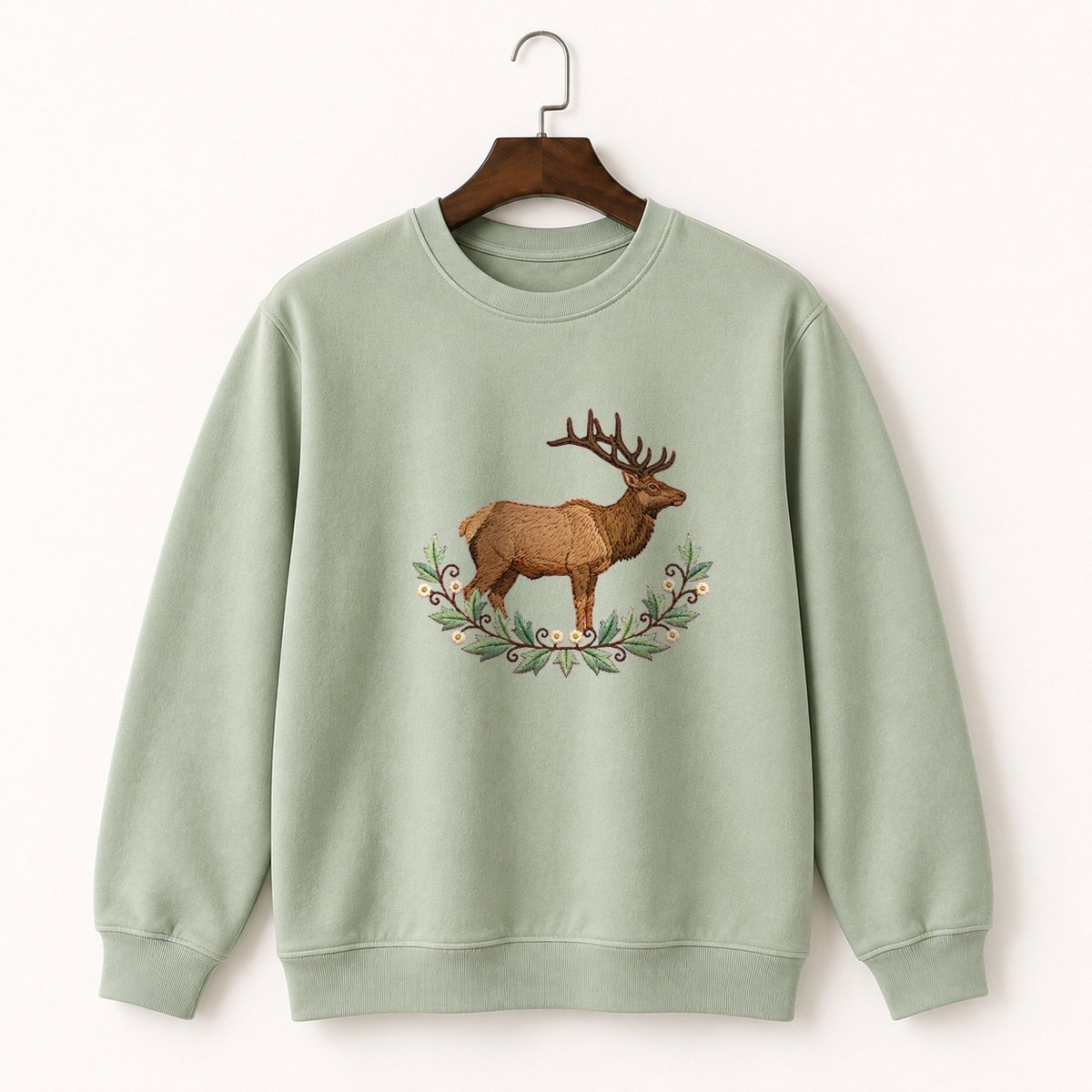 Woodland Elk Crewneck Sweatshirt 2