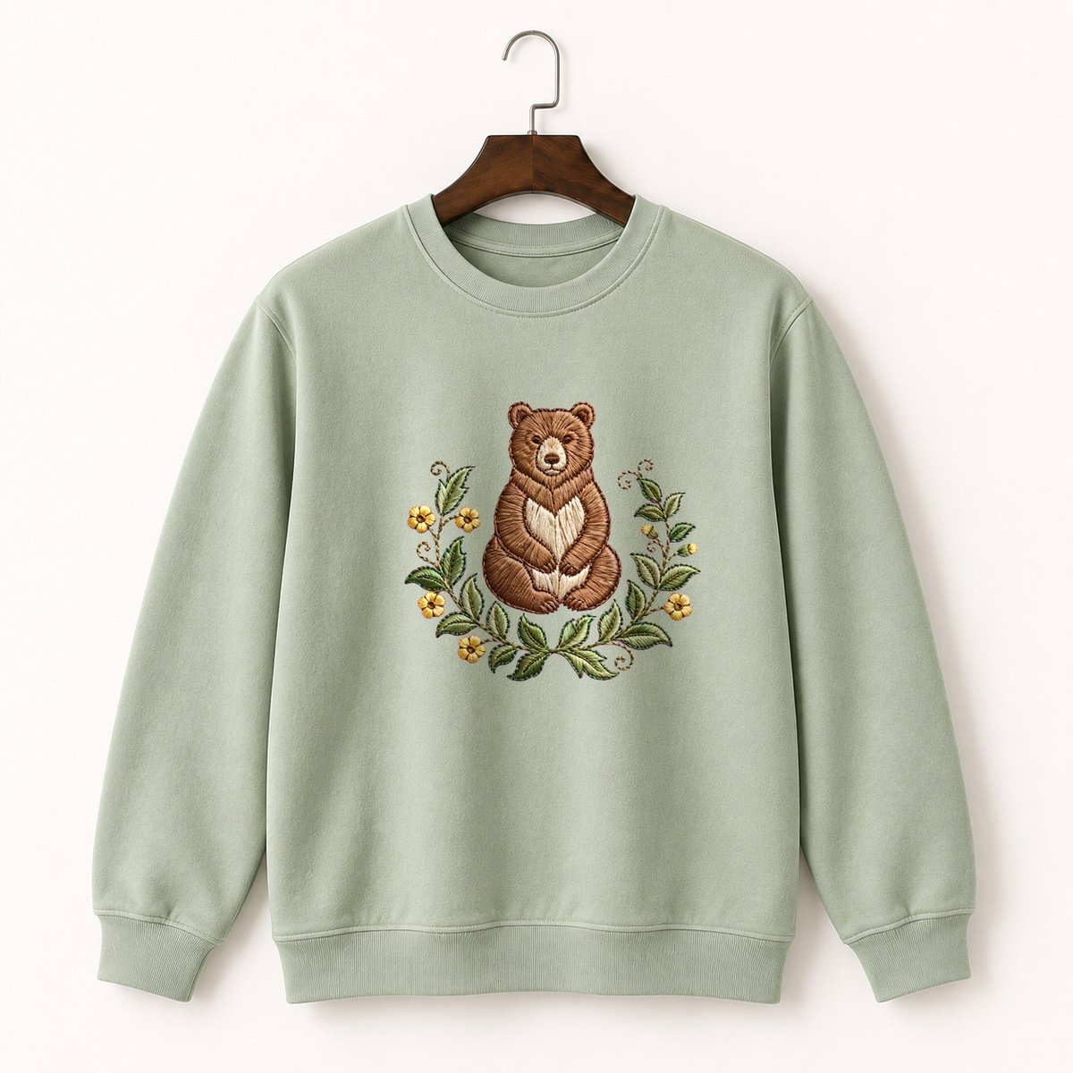 Woodland Bear Crewneck Sweatshirt 2