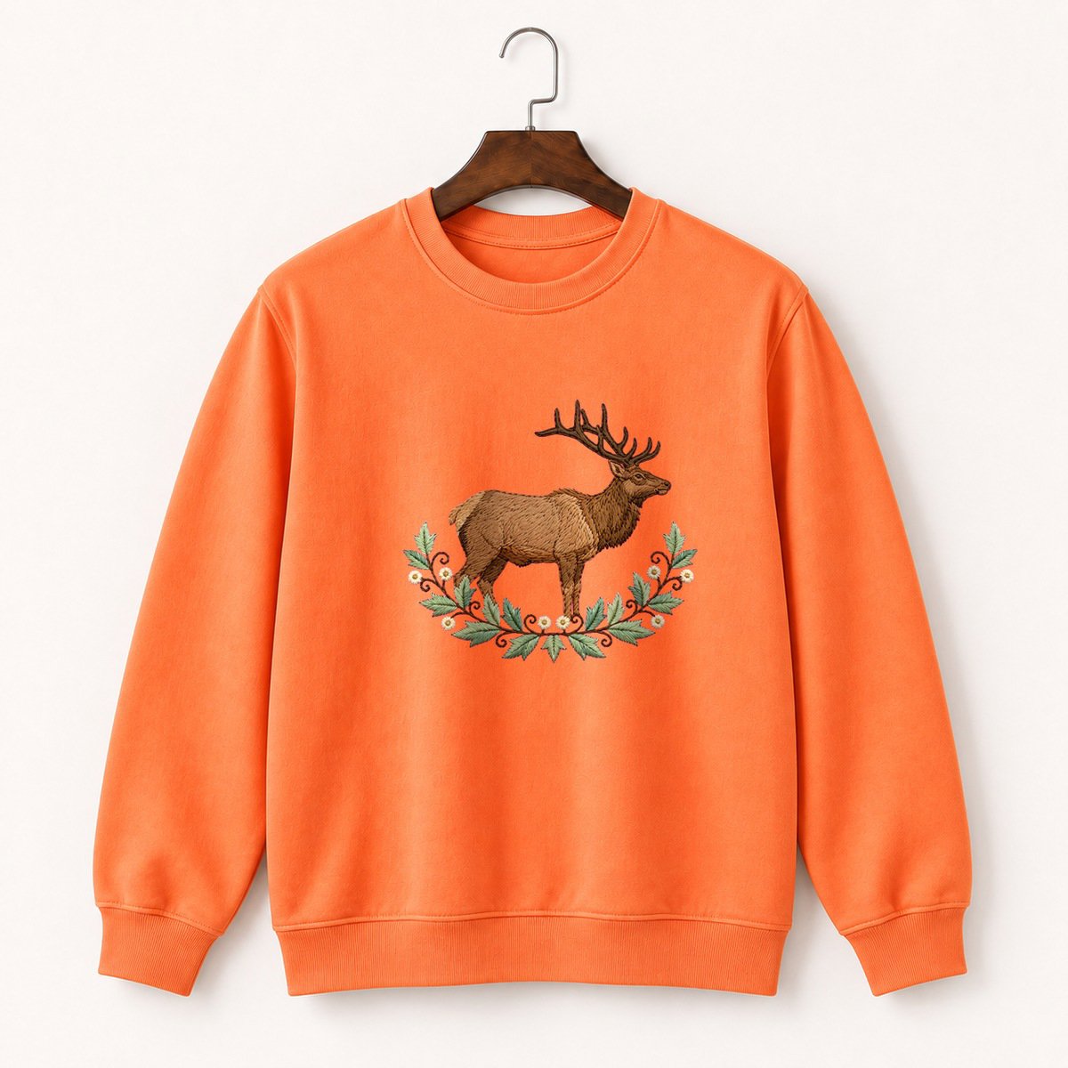 Woodland Elk Crewneck Sweatshirt 3