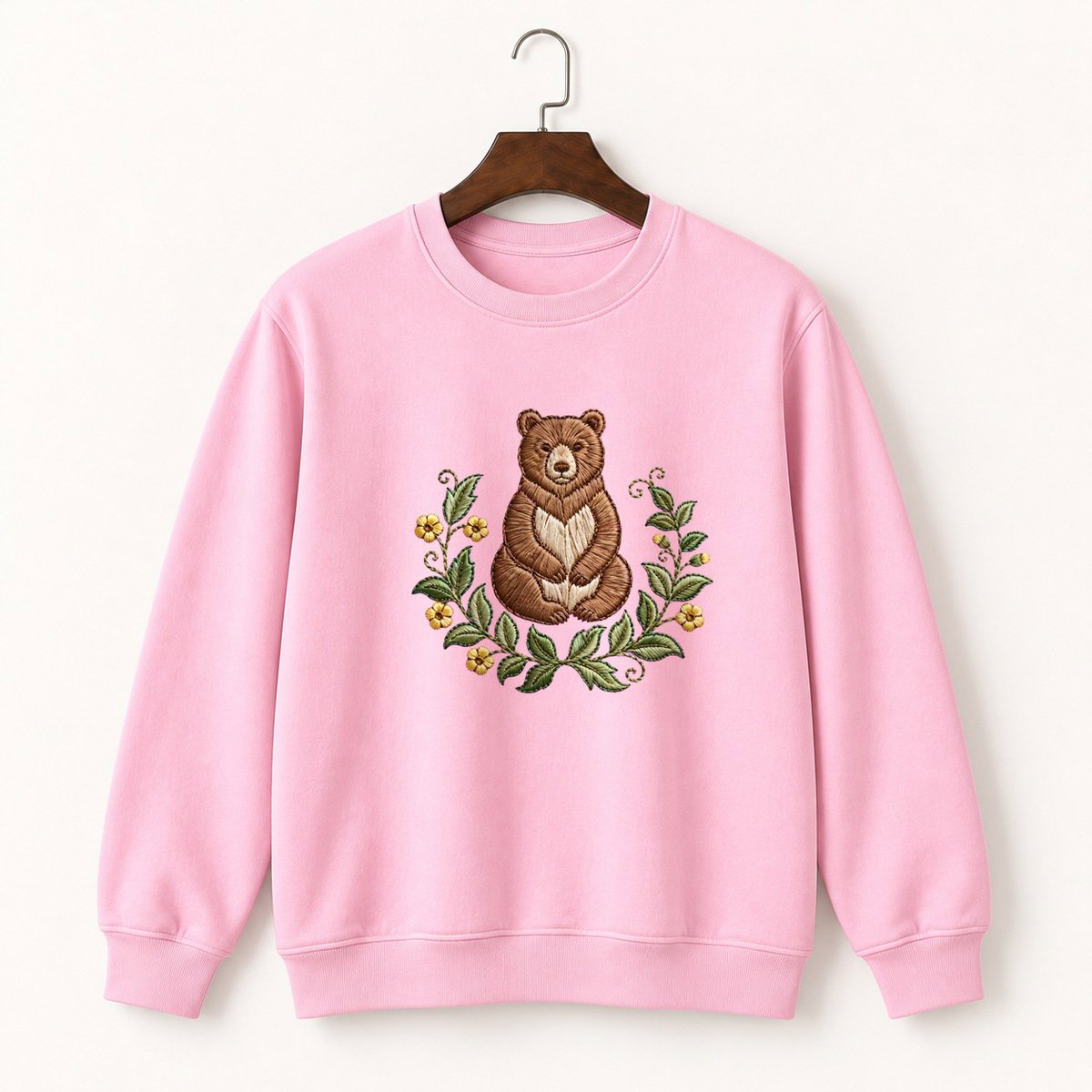 Woodland Bear Crewneck Sweatshirt 4